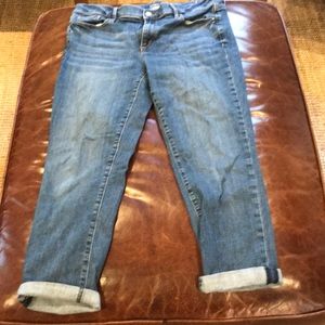 Modern cuffed crop jeans from Loft Outlet. EUC